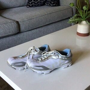 Shimano Silver and White Spin Shoes